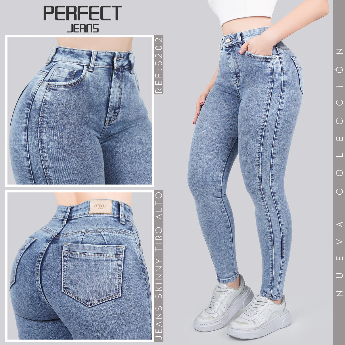 Jeans Skinny Tiro Alto 5202
