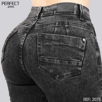 Jeans Skinny Flare Tiro Alto 2075