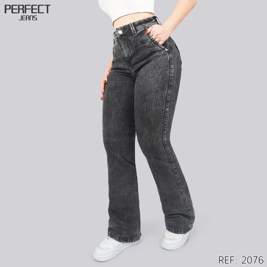 Jeans Skinny Flare Tiro Alto 2076