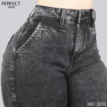 Jeans Skinny Flare Tiro Alto 2076