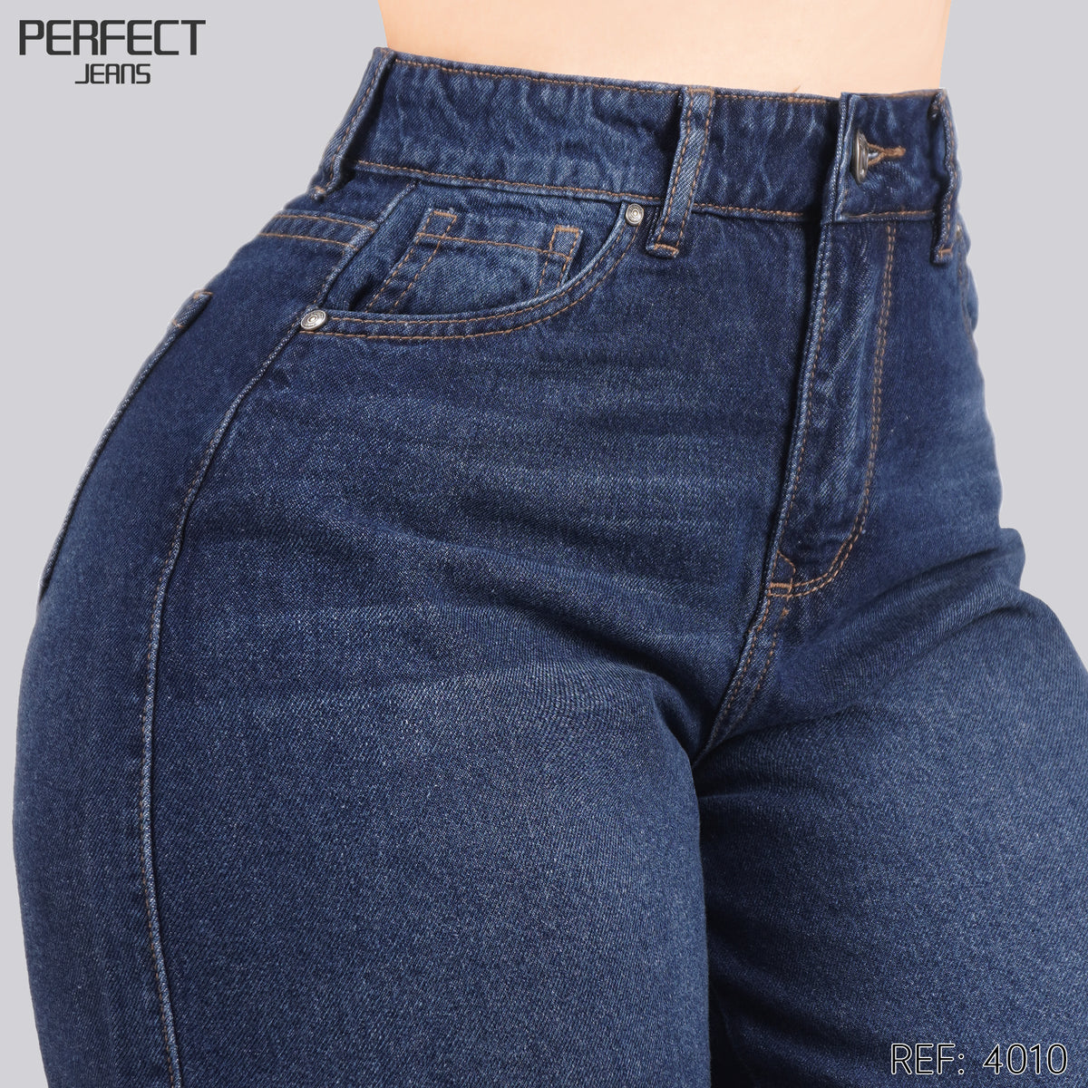 Jeans Wide Leg Rígido Tiro Alto 4010
