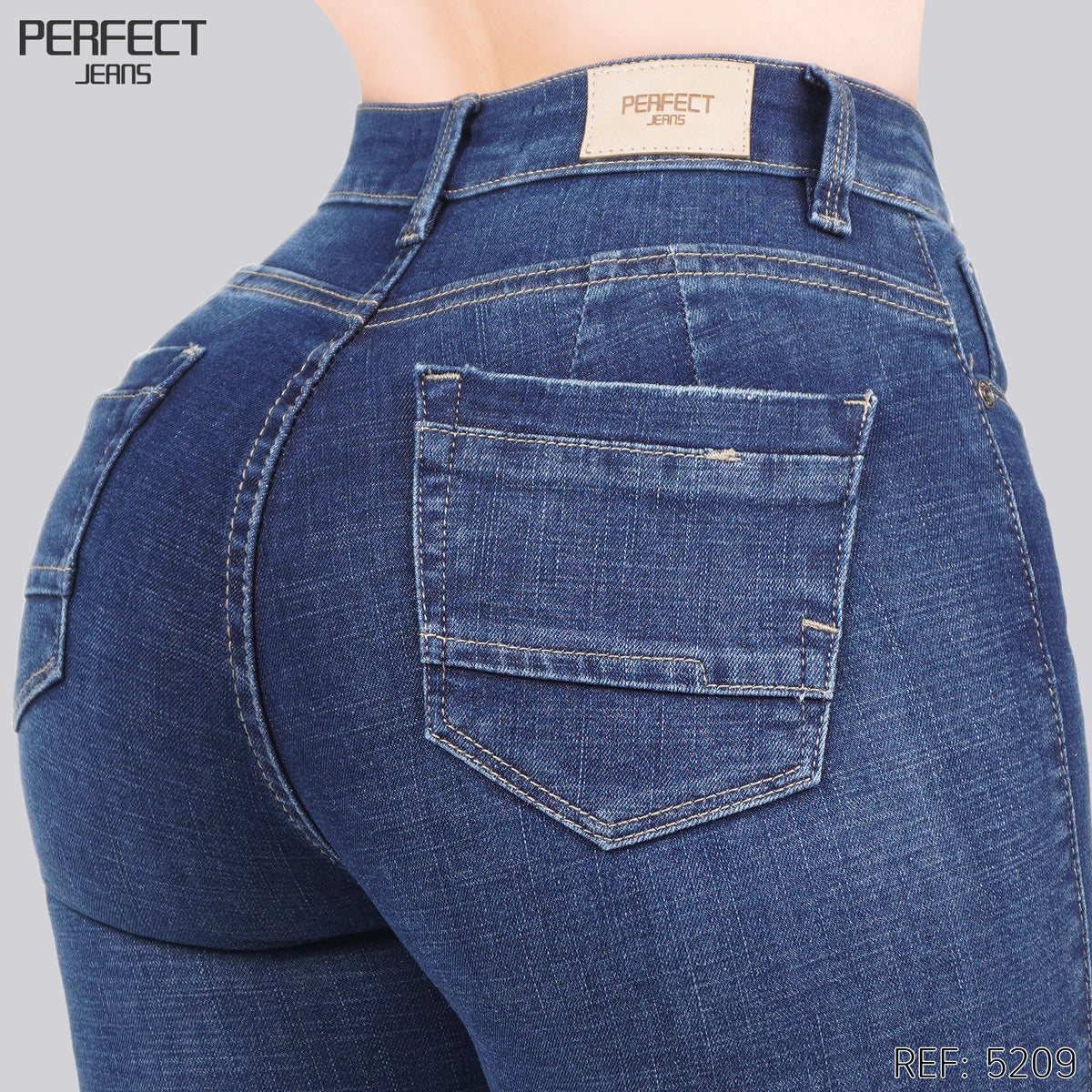 Jeans Skinny Tiro Alto 5209
